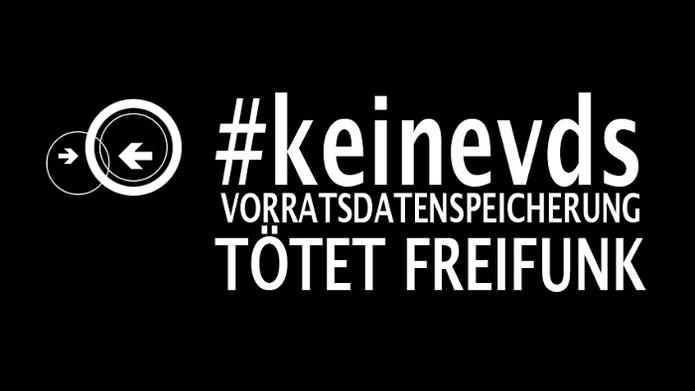 #keinvds Vorradsdatenspeicherung tötet Freifunk